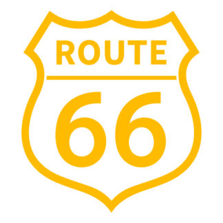 Route 66 Decal (Yellow)